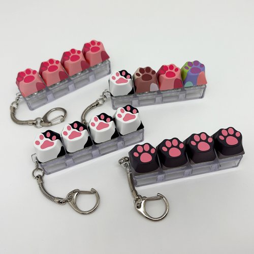 Katze Klaue Schlüsselbund Schlüssel Ring Anhänger Handy Rucksack Anhänger Desktop Zubehör Fingertip Büro Dekompression Presse Werkzeuge