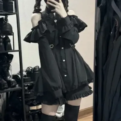 Image de Robe Lolita Y2K Gothique - Style Japonais & Punk