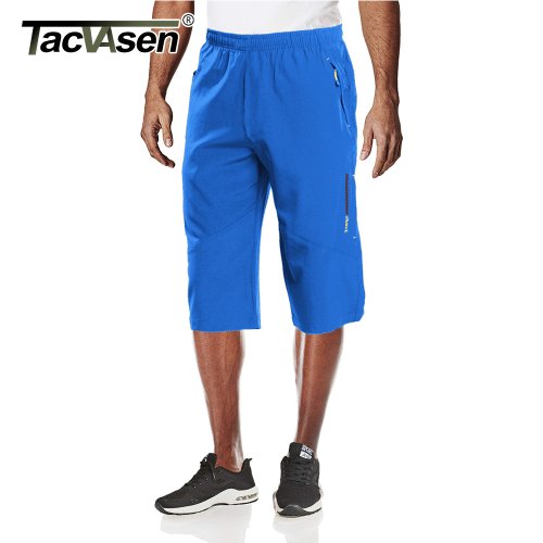 Immagine di Pantaloni da Uomo 3/4 in Nylon Leggero per Running, Trekking e Attività Outdoor – Ideali per Camminate, Sport e Uso Casuale Sotto il Ginocchio