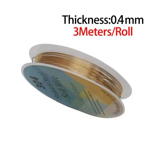 Image de Fil d'Or PVD Acier Inox 304 - Pour Bijoux DIY