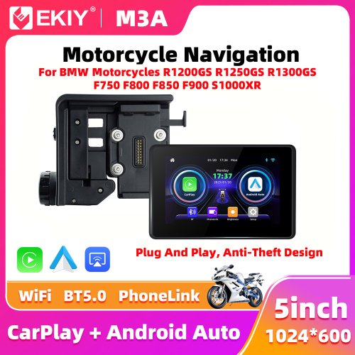 Imagen de Tablero Digital GPS para Moto con CarPlay y Android Auto