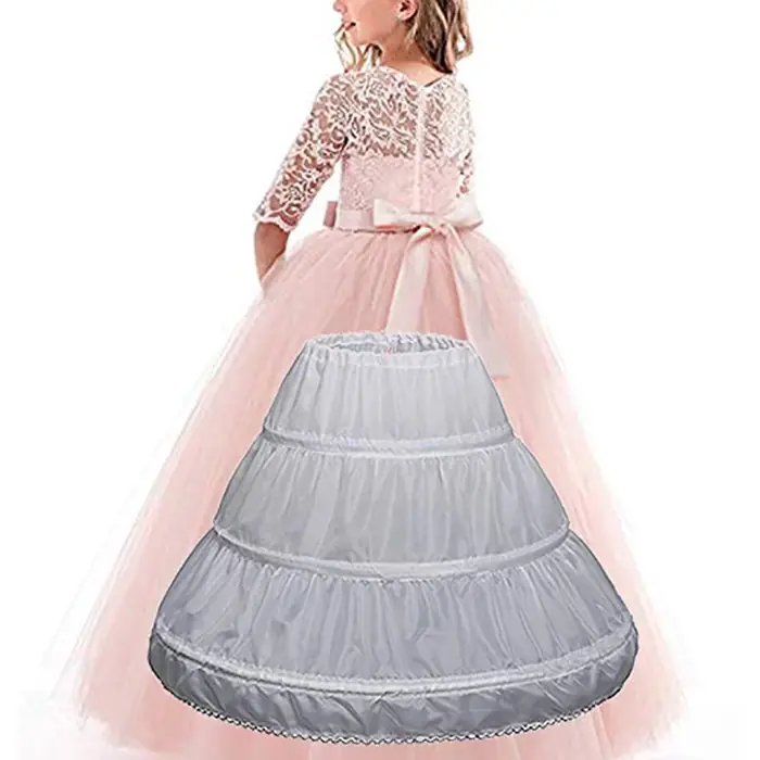 Image de Jupon Crinoline Dentelle Blanche pour Fille