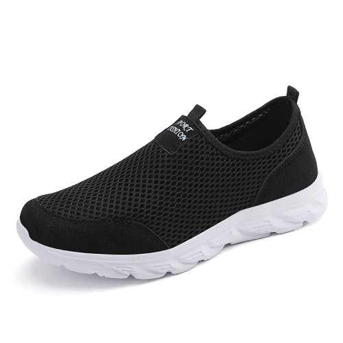 Afbeelding van 2023 Lichtgewicht Mannen Casual Schoenen Ademend Slip Op Mannelijke Casual Sneakers Antislip Mannen Flats Outdoor Wandelschoenen maat 39-47