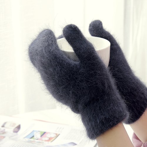 Afbeelding van Warm & Stijlvol: Konijnenwol Handschoenen voor Heren & Dames