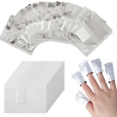 Image de Sac Feuille Alu pour Nail Art - 100 Pièces