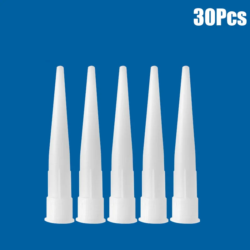 Afbeelding van 30-delige Glazen Nozzle Set met Plastic Glaslijm en Siliconen Kiting Tips – Compleet Kit voor Bouw- en Reparatieprojecten