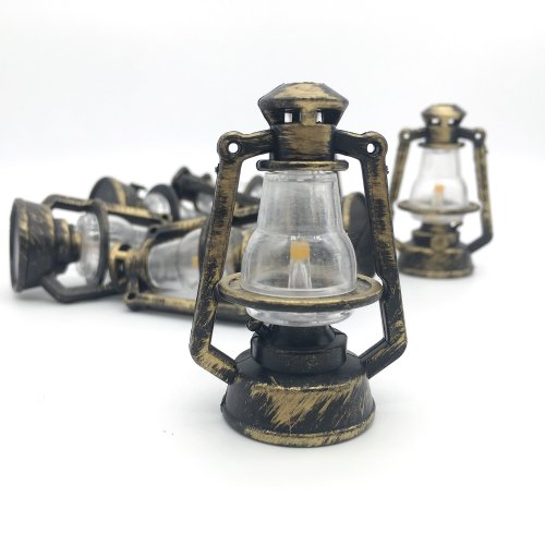 Zdjęcie 1 szt. Lampa w stylu retro w skali 1:6, akcesoria do domku dla lalek, mini latarnia, dekoracja mikro-krajobrazu, scena