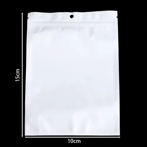 Image de Sacs de Rangement pour Bijoux - Blancs, Auto-Adhésifs, 100 Pièces