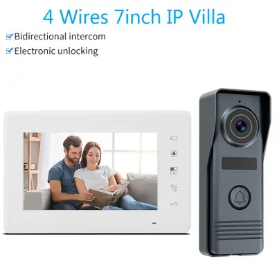 Image de Interphone Vidéo 7 Pouces avec Caméra et Sonnette