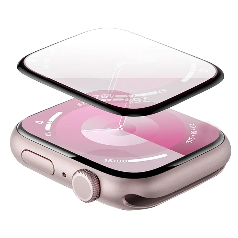 Immagine di Pellicola Protettiva 3D per Apple Watch Series 9, 8, 7, 6, 5, 4, SE, Ultra 2 - Compatibile con Dimensioni 49mm, 45mm, 44mm, 41mm, 40mm - Protezione Schermo Non in Vetro Temperato, Accessorio Anti-Impronte e Anti-Graffio