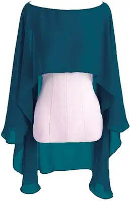Image de Cape en Mousseline de Soie Élégante pour Femme