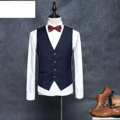 Image de Gilet Homme Cintré Sans Manches - Noir, Gris, Bleu Marine