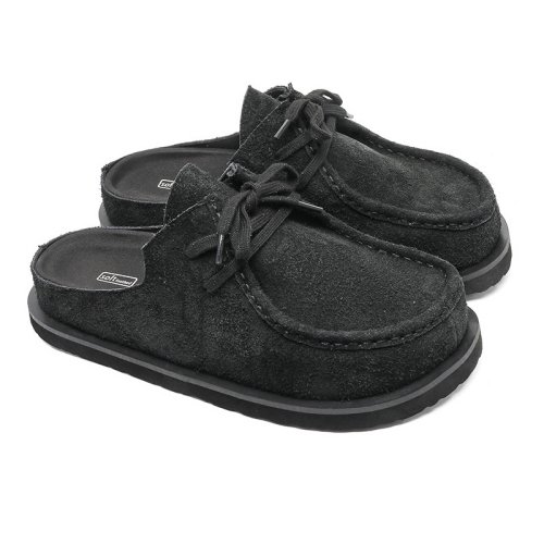 Bild von Frauen Männer Clogs Kuh Wildleder Leder Slip auf Pantoletten Hausschuhe Sommer Slip auf Wohnungen Mä...