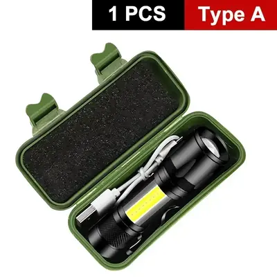 Image de Mini Lampe Torche LED Rechargeable USB avec Pince