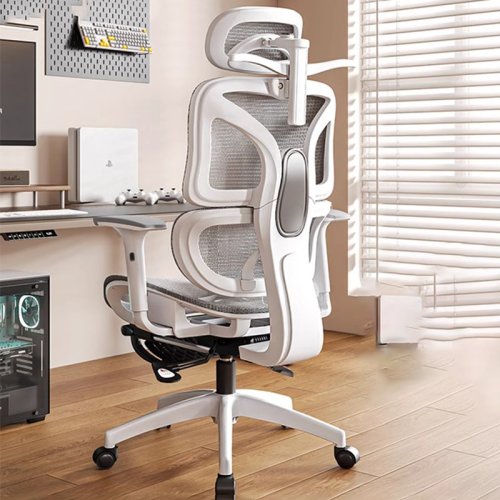 Afbeelding van Ergonomische Computerstoel voor Thuis en Kantoor met Lendensteun, Gaming Stoel met Verstelbare Latex Zitting, Ademend Mesh en 4D Verstelbare Armleuningen