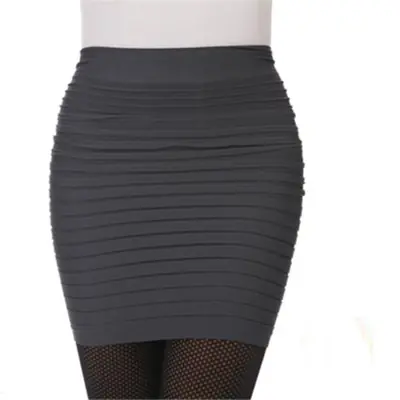 Image de Jupe Plissée Haute Élastique - Mini Jupe Femme Sexy & Élégante