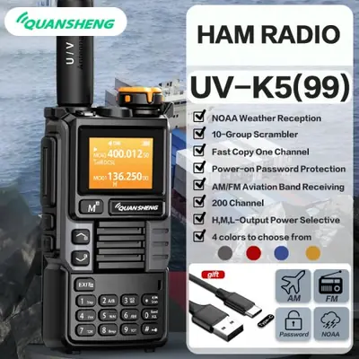 Image de Quansheng UV-K5 Pro - Talkie-Walkie 5W UHF/VHF avec FM et DTMF