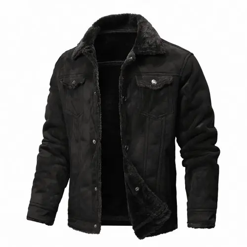 Image de Blouson Aviateur en Cuir Véritable - Style Pilote Élégant