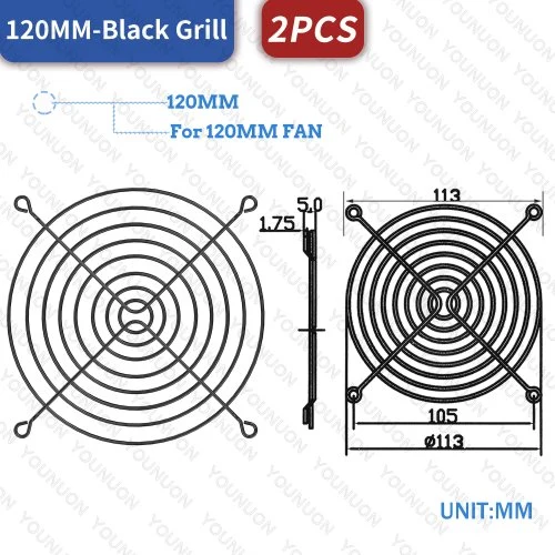 2PCS 120MM Grills
