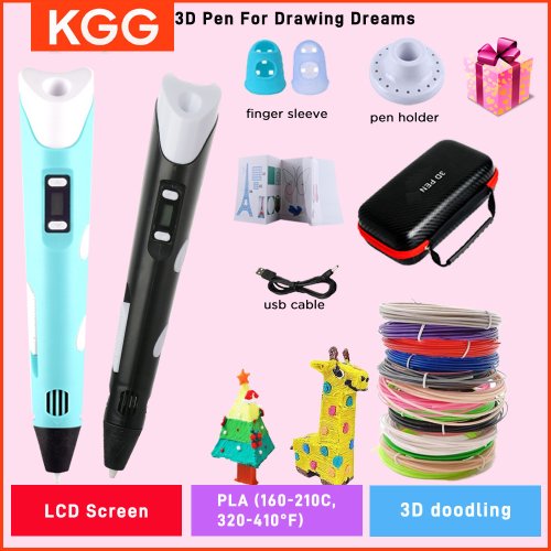 Immagine di Penna 3D con Schermo LCD per Disegno Creativo, Compatibile con Filamenti PLA, Sicura per Bambini, Ideale per Giochi di Pittura e Progetti DIY, Regalo Perfetto per Compleanni