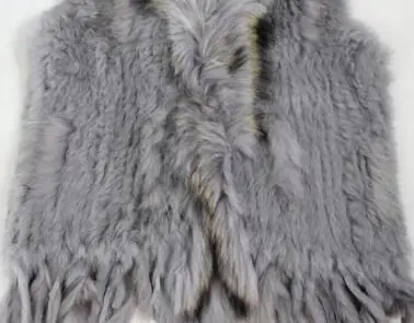 Image de Gilet en Fourrure de Lapin Véritable - Chaud & Élégant