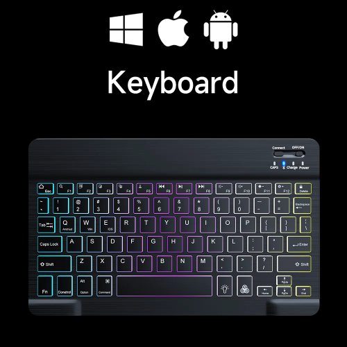 Imagen de Teclado Bluetooth Mini con Retroiluminación RGB