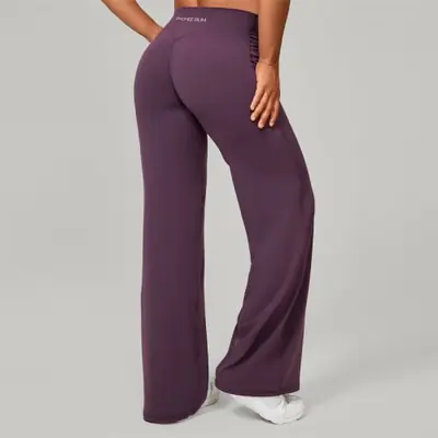 Image de Leggings Yoga Évasés Taille Haute - Effet Push-Up Naturel