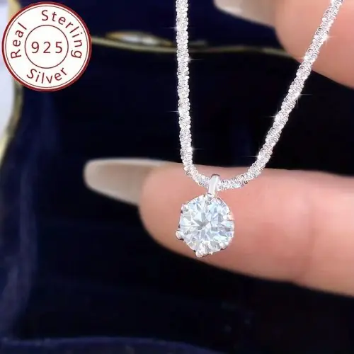 Image de Collier Moissanite 1ct - Argent Sterling 925