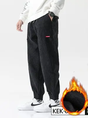 Image de Pantalon Survêtement Homme Baggy - Velours Côtelé Chauffant