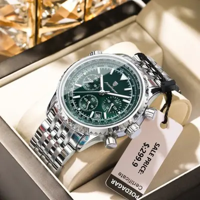Image de Montre Homme Luxe Chronographe Acier Inoxydable