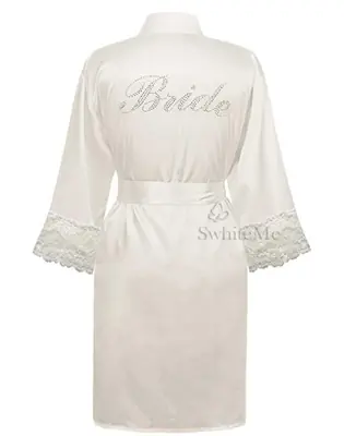 Image de Robe Florale de Demoiselle d'Honneur en Satin