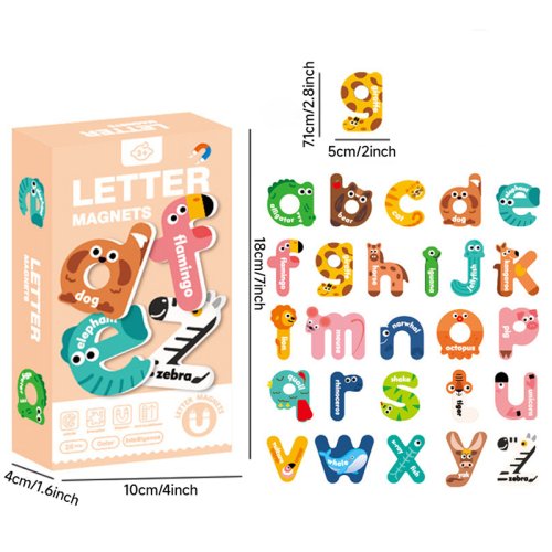 Immagine di Lettere Magnetiche Alfabeto Animali – Gioco Educativo per Bambini