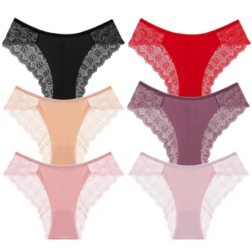 Image de Ensemble de 6 Culottes Dentelle Femme - Sexy & Confortable