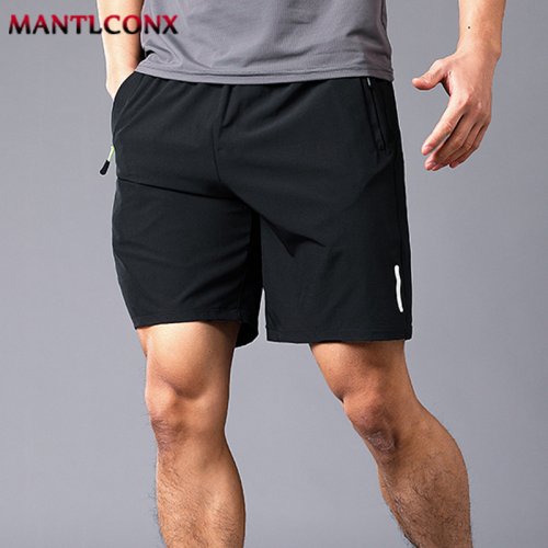 Imagen de Pantalones Cortos Deportivos para Hombre, Negros, de Secado Rápido y Ligeros, Ideales para Correr, Fitness, Playa y Actividades al Aire Libre - Tallas XL y 3XL