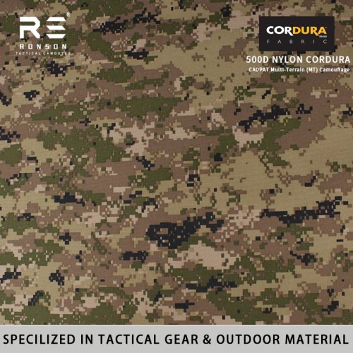 Image of CADPAT Multi-Terrain (MT) Camouflage 500d Nylon Cordura PU Coated Fabric Durable use for Tactical Gears WR and Near-infrared