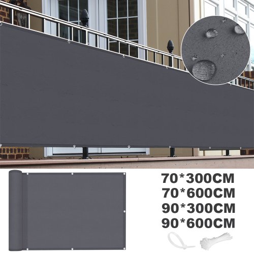 Immagine di Copertura per schermo privacy per balcone Recinzione Patio Panno per ombra impermeabile Protezione UV al 70%. Scudo per terrazza Ombra Vela Giardino Portico Piscina Decor