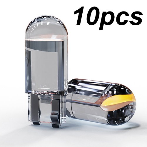 Afbeelding van 10X Nieuwe W5W LED T10 Autolichten COB Glas Interieur Onderdelen Lampen Wit ijsblauw Geel Auto Kentekenverlichting Dome Leeslamp 12V