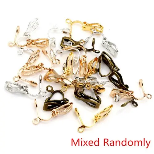 Image de Boucles d'oreilles plaquées 6 couleurs - Lot de 50 pièces