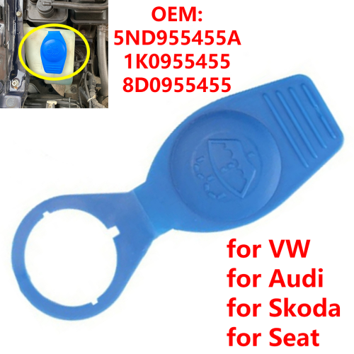 Zdjęcie Korek zbiornika płynu do spryskiwaczy 1K0955455 – oryginalna część do VW Golf, Passat, Jetta, Tiguan, Audi, Škoda i Seat