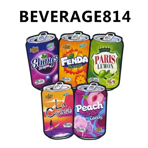 Image de 50 sachets mylar holographiques refermables forme canette