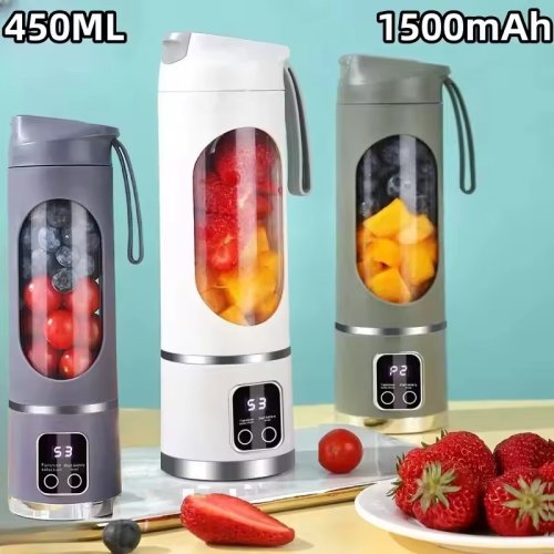 Afbeelding van Mini Elektrische Juicer met Digitale Display – Krachtig & Compact