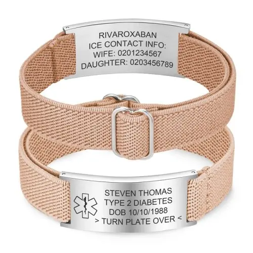 Image de Bracelet Médical Homme - Personnalisé & Élastique