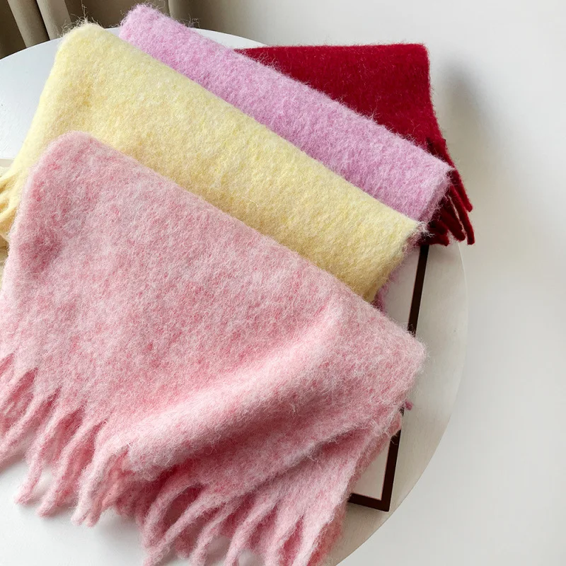 Immagine di Sciarpa Termica in Misto Lana Multicolore per Donna e Uomo – Stile Semplice e Versatile per Autunno e Inverno