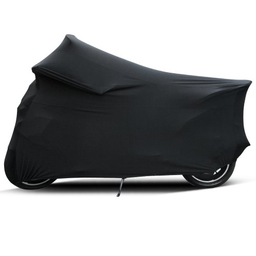 Immagine di Copertura Protettiva per Moto in Tessuto Elastico - Universale, Anti-Polvere, UV e Resistente agli Elementi per Scooter e Motociclette, Interno ed Esterno