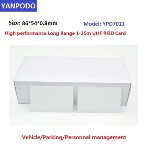 20 pcs carte PVC UHF