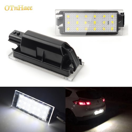 Afbeelding van LED Kentekenverlichting Set van 2 Stuks voor Renault Clio, Laguna 2, Megane 3, Twingo, Master, Vel Satis, Wind, Trafic en Twizy