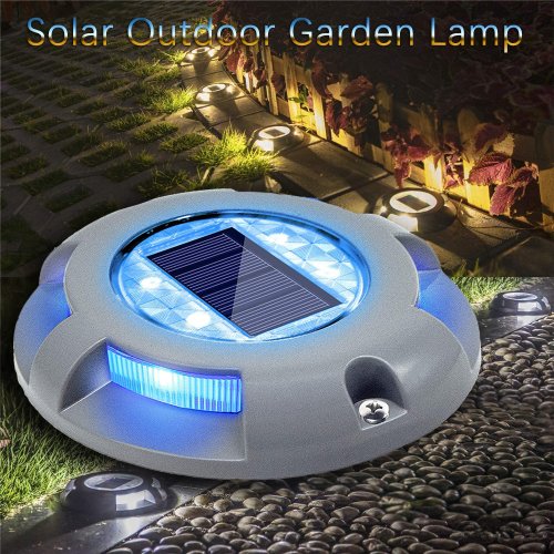Imagen de Luz Solar Led para exteriores, luces para cubierta de escalera de jardín, lámpara de tierra impermeable, camino de entrada, patio, muelle, marcadores de carretera, perno Solar