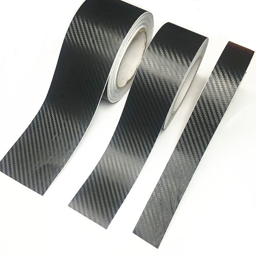 Afbeelding van 3D Koolstofvezel Auto Sticker Set - DIY Beschermende Film voor Deuren, Zijspiegels en Instaplijsten - Waterdichte Anti-Kras Tape met Realistische Look