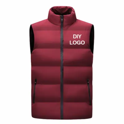 Image de Gilet Hiver Homme Chauffant - Col Montant Coupe Vent