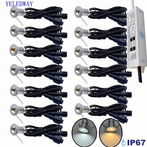Image of Mini LED Deck Light IP67 Waterproof 15mm Garden Stair Underground Bulb Lamp 12V Outdoor Staircase Landscape Lighting for AC 220V/110V